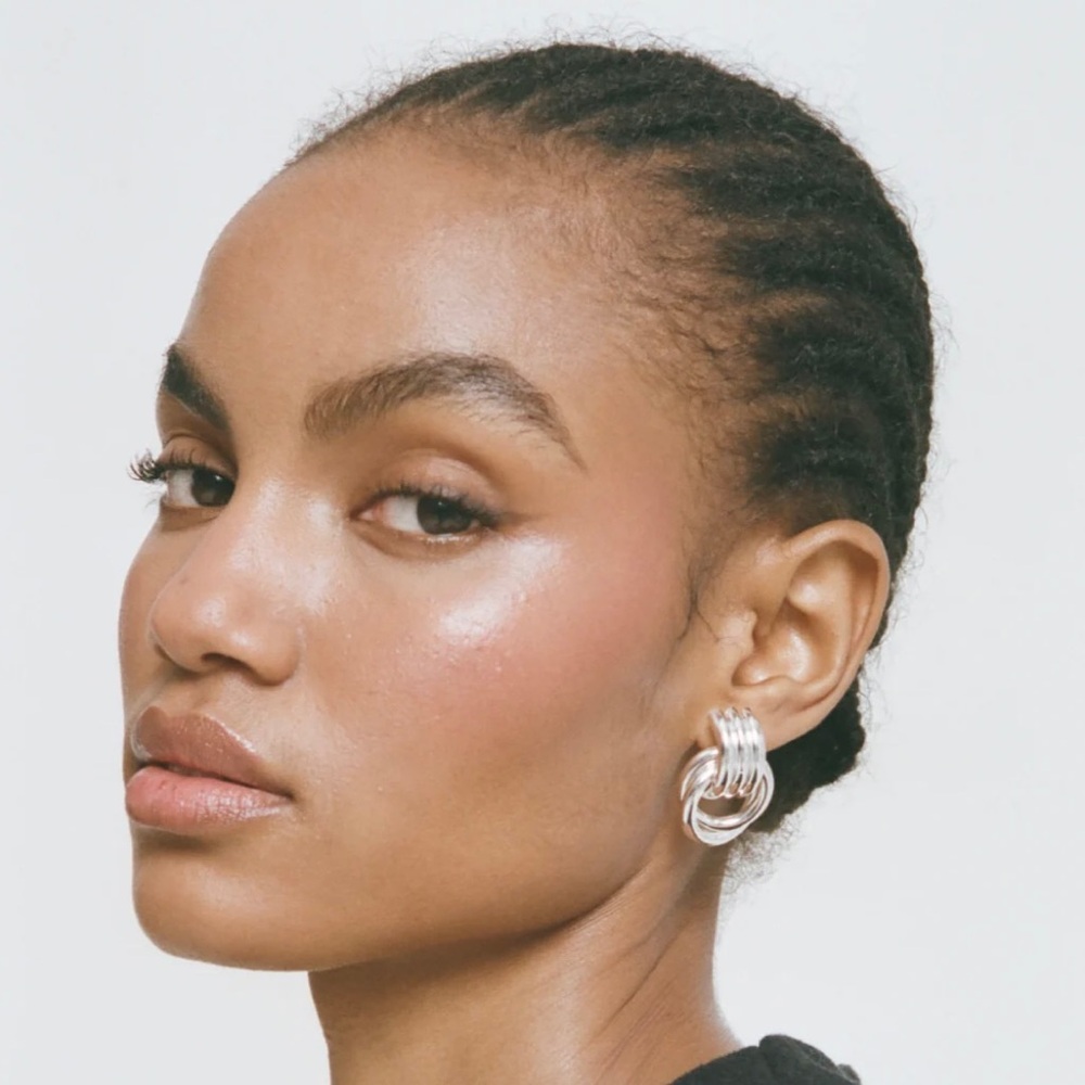 Heaven Mayhem Silver Knot Earrings